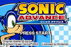 2 in 1 - Sonic Advance & Sonic Pinball Party (E)(Rising Sun) Title Screen