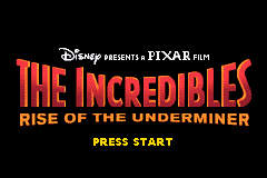 The Incredibles - Rise of the Underminer (U)(Trashman) Title Screen