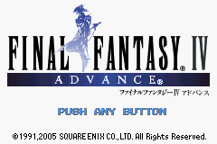 Final Fantasy IV Advance (J)(WRG) Title Screen