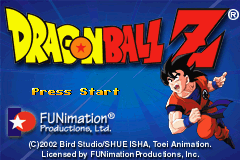 2 in 1 - Dragon Ball Z - The Legacy of Goku I & II (U)(Rising Sun) Title Screen