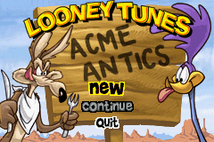 2 in 1 - Looney Tunes Double Pack - Acme Antics & Dizzy Driving (E)(Rising Sun) Title Screen