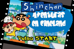 Shinchan Aventuras en Cineland (S)(Trashman) Title Screen