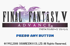 Final Fantasy V Advance (J)(WRG) Title Screen