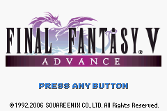 Final Fantasy V Advance (U)(Independent) Title Screen