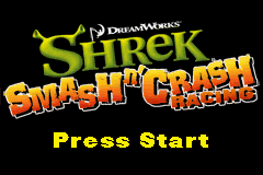 Shrek - Smash n' Crash Racing (U)(Rising Sun) Title Screen