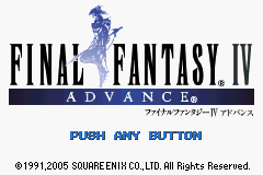 Final Fantasy IV Advance (J)(2CH) Title Screen