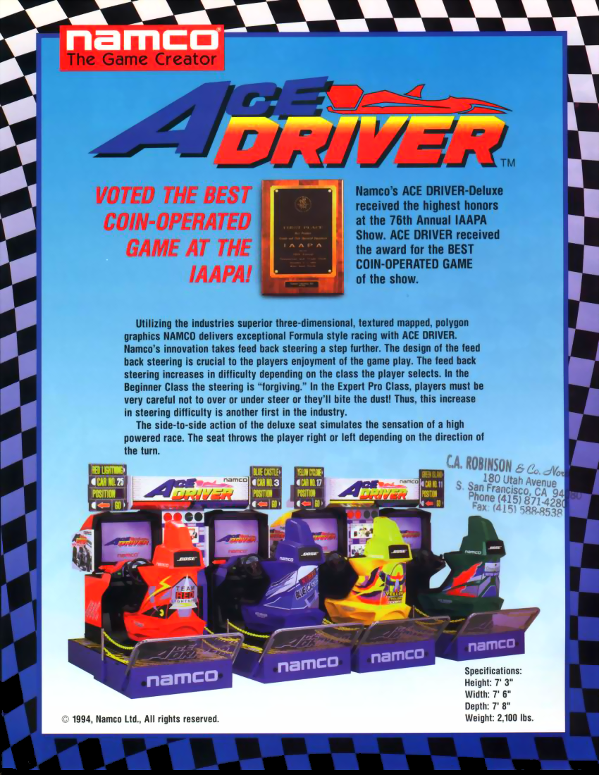 Ace Driver: Racing Evolution (Rev. AD2) flyer