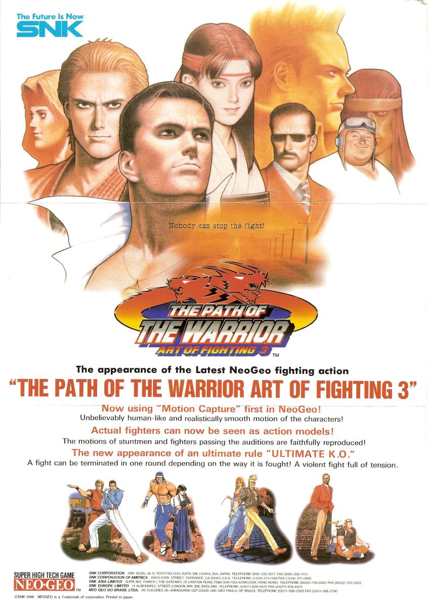 Art of Fighting 3: The Path of the Warrior / Art of Fighting: Ryuuko no Ken Gaiden flyer