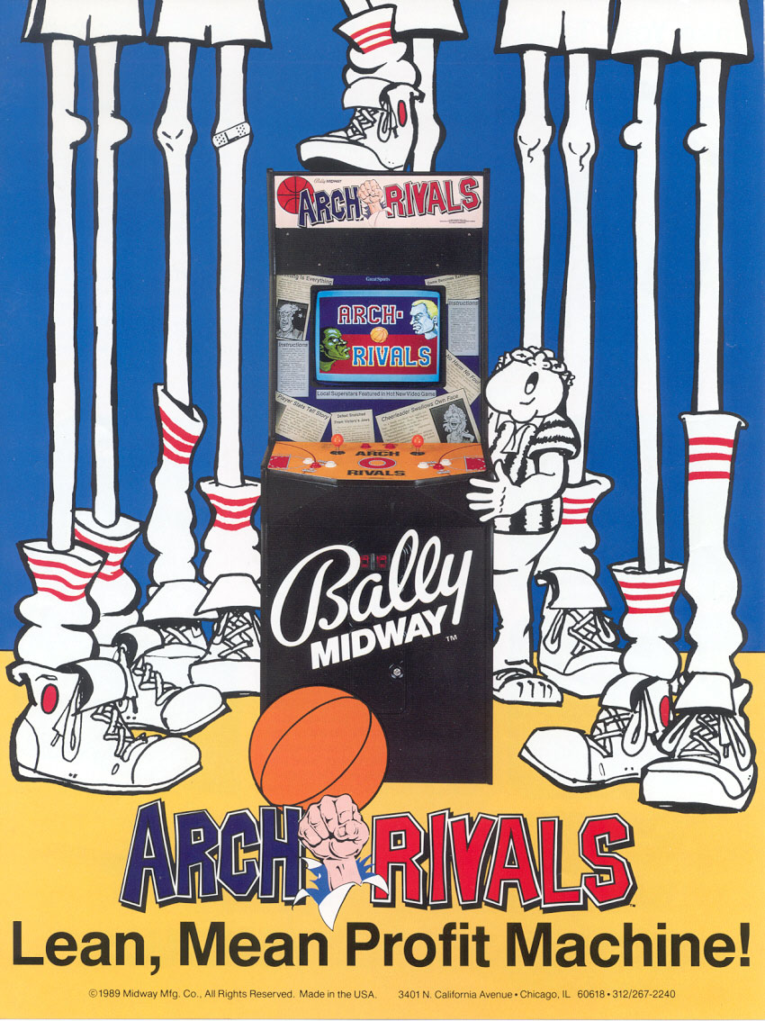 Arch Rivals (rev 4.0 6/29/89) flyer