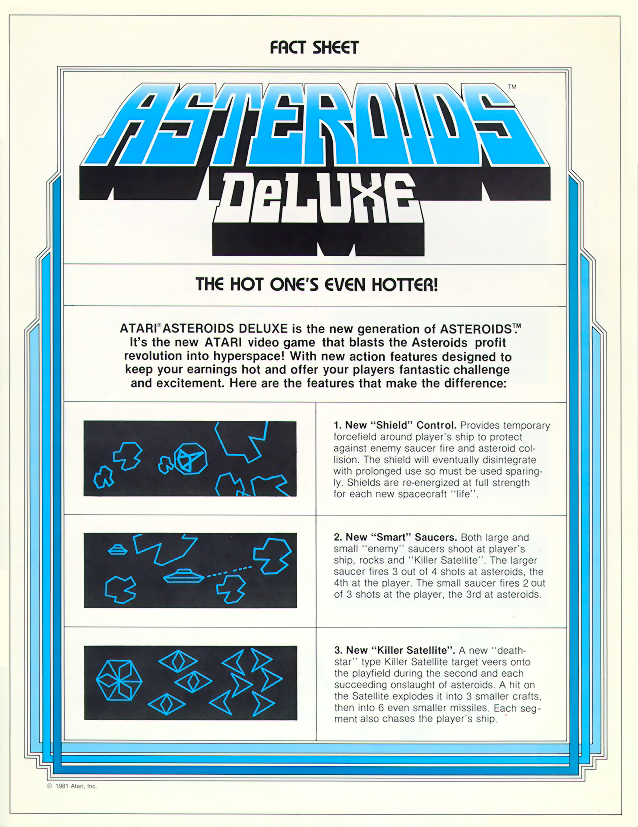 Asteroids Deluxe (rev 1) flyer