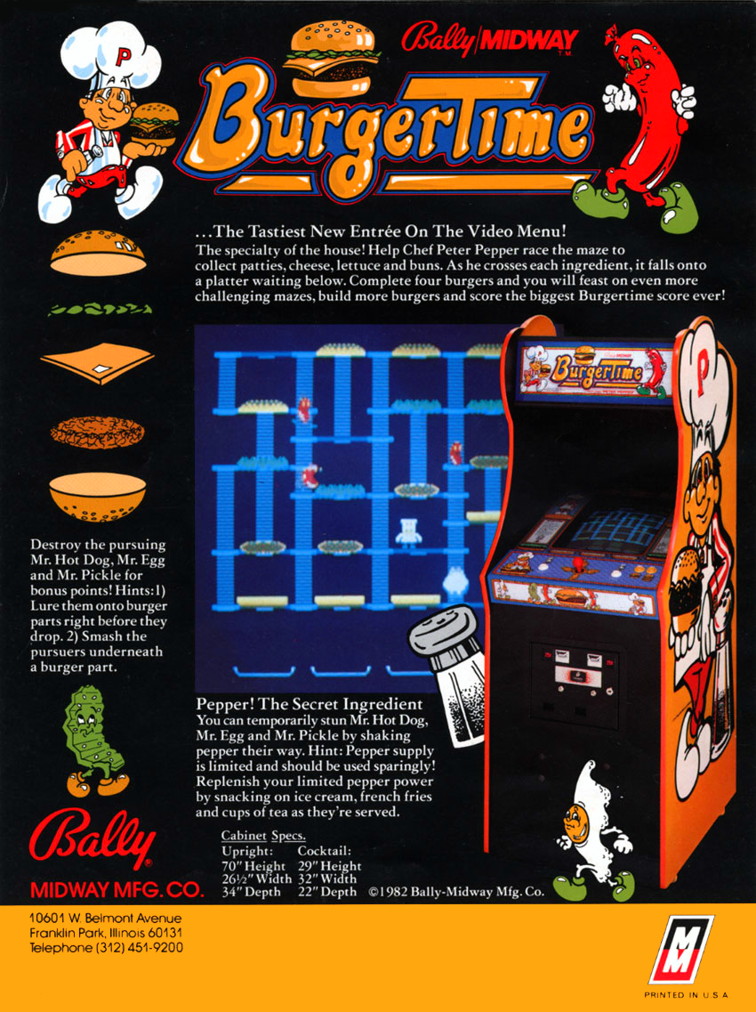 Burger Time (Midway) flyer