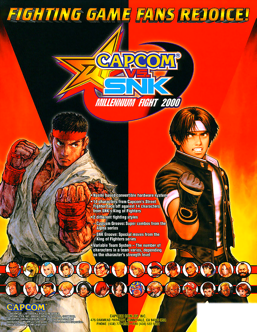 Capcom Vs. SNK Millennium Fight 2000 (Rev C) flyer