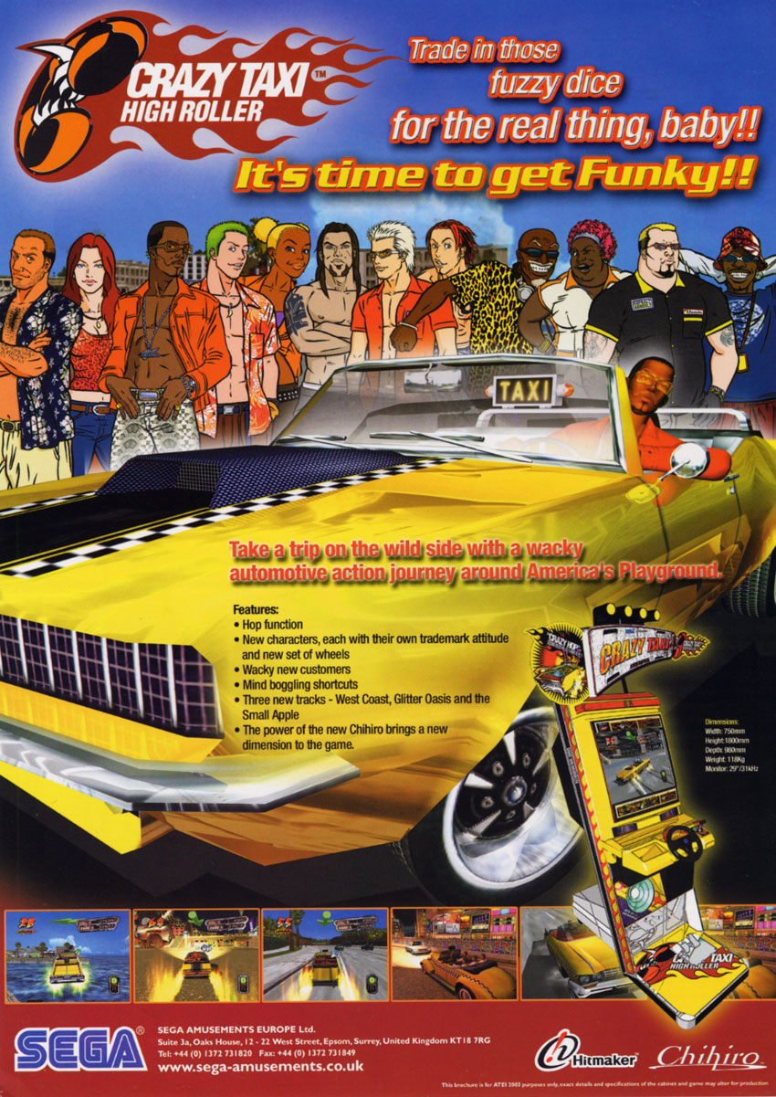 Crazy Taxi High Roller (Rev B) (GDX-0002B) flyer