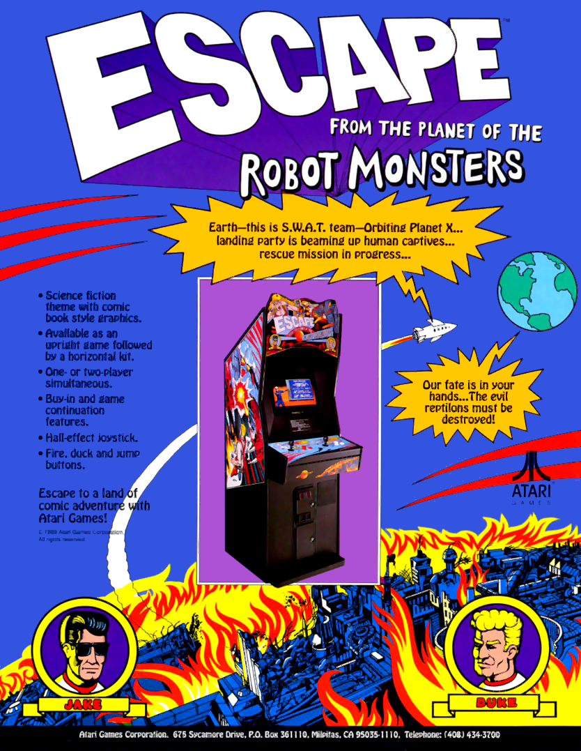 Escape from the Planet of the Robot Monsters (set 2) flyer