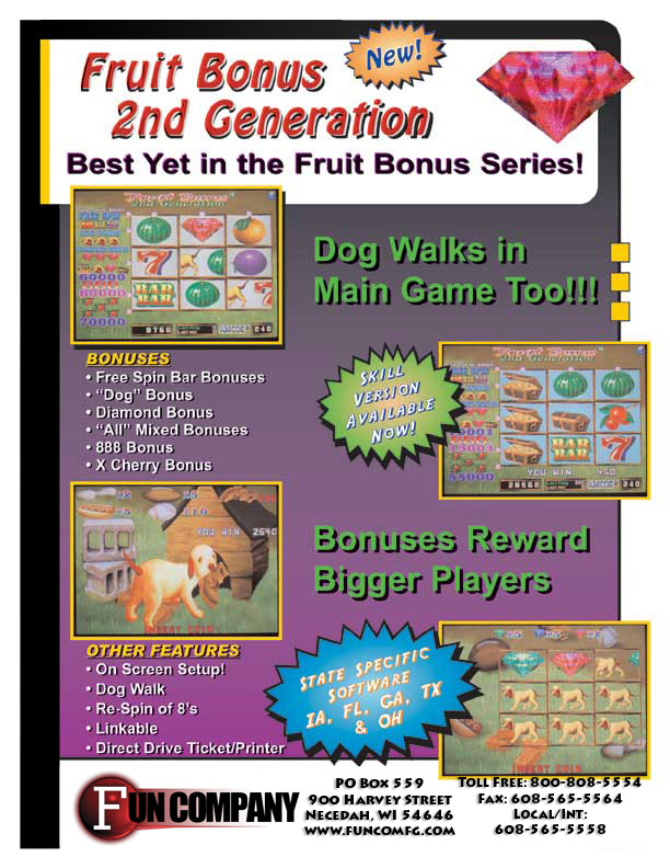 Fruit Bonus 2nd Generation (Version 1.8E Dual) flyer