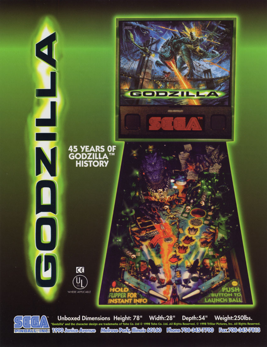 Godzilla (Pinball, 2.05) flyer