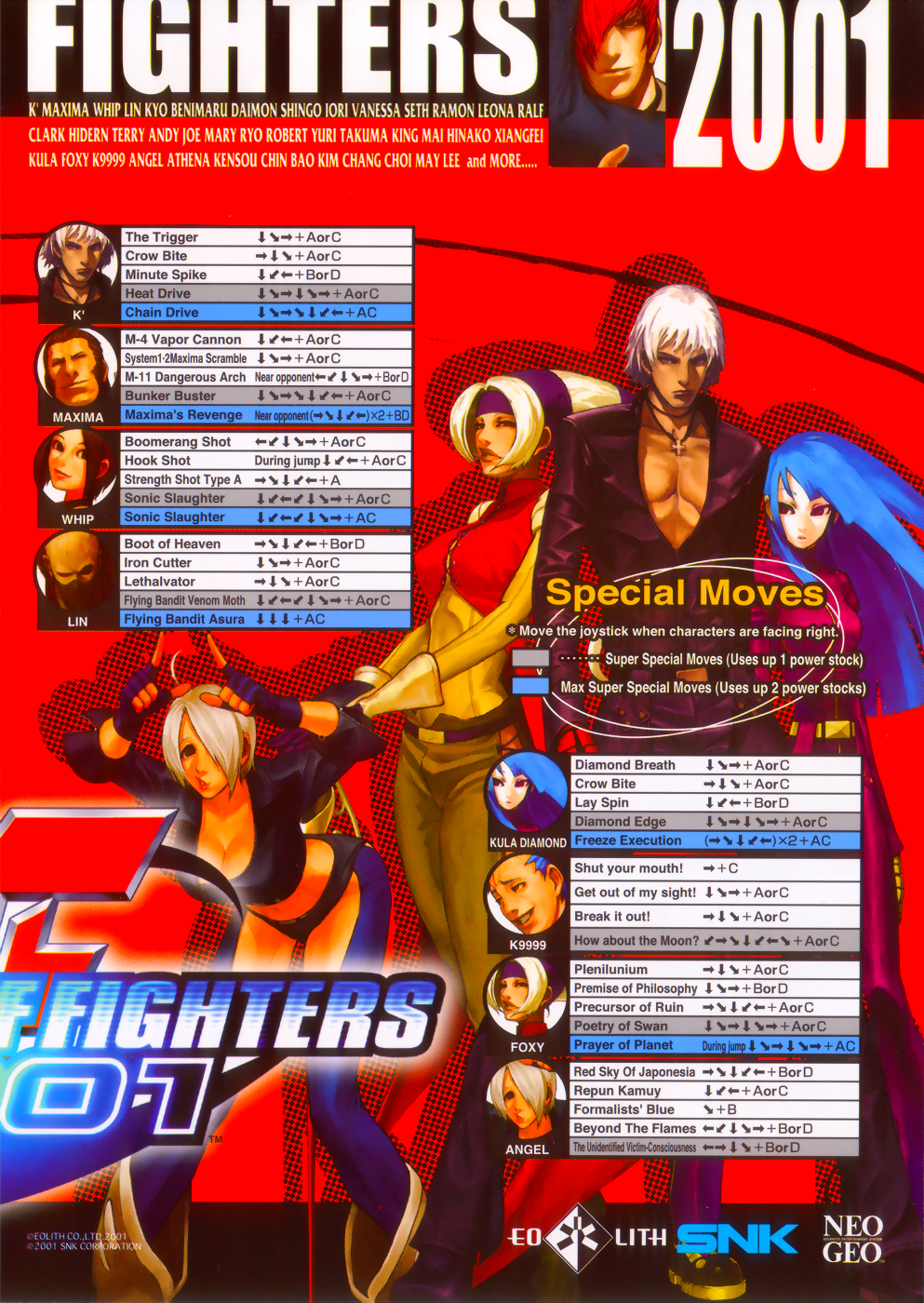 The King of Fighters 2001 (NGH-2621) flyer