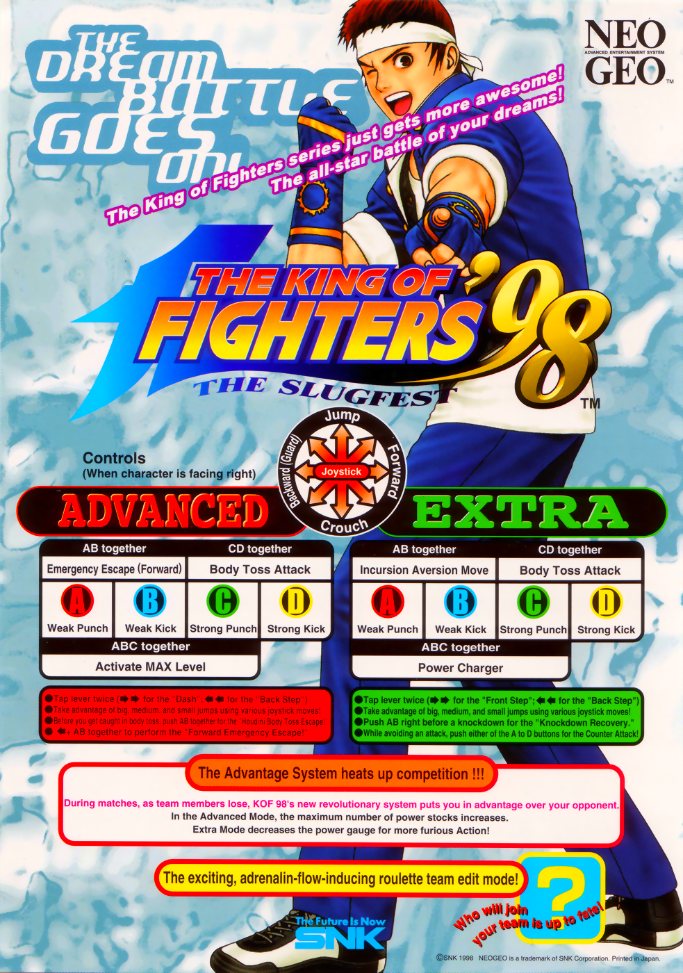 The King of Fighters '98 - The Slugfest / King of Fighters '98 - Dream Match Never Ends (Korean board, set 1) flyer
