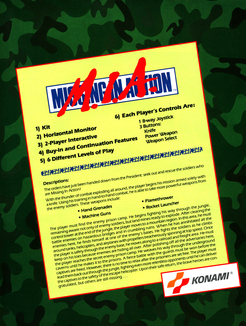 M.I.A. - Missing in Action (version S) flyer