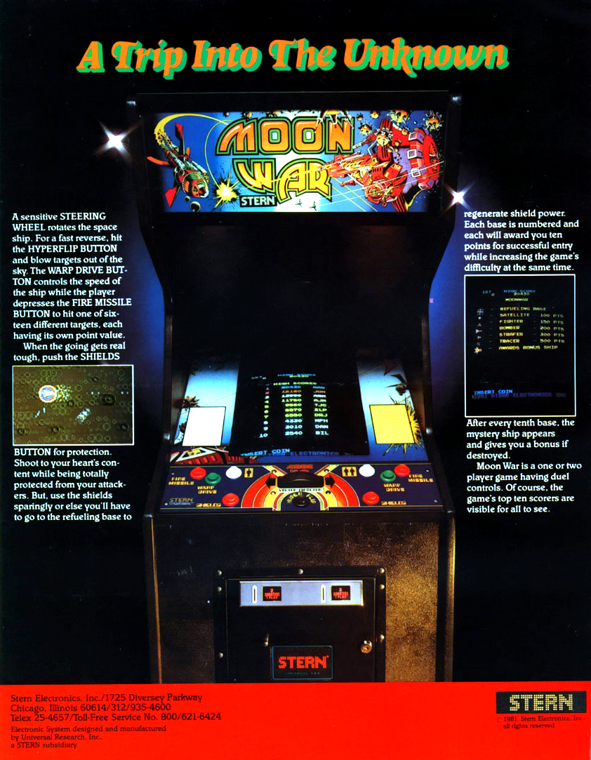 Moon War (prototype on Frenzy hardware) flyer