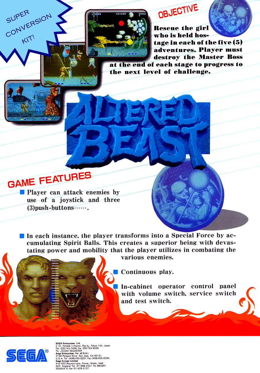 Altered Beast (Mega-Tech) flyer