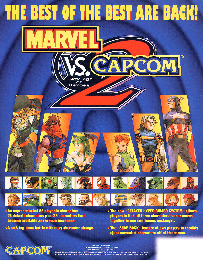 Marvel Vs. Capcom 2 New Age of Heroes (Export, Korea, Rev A) flyer