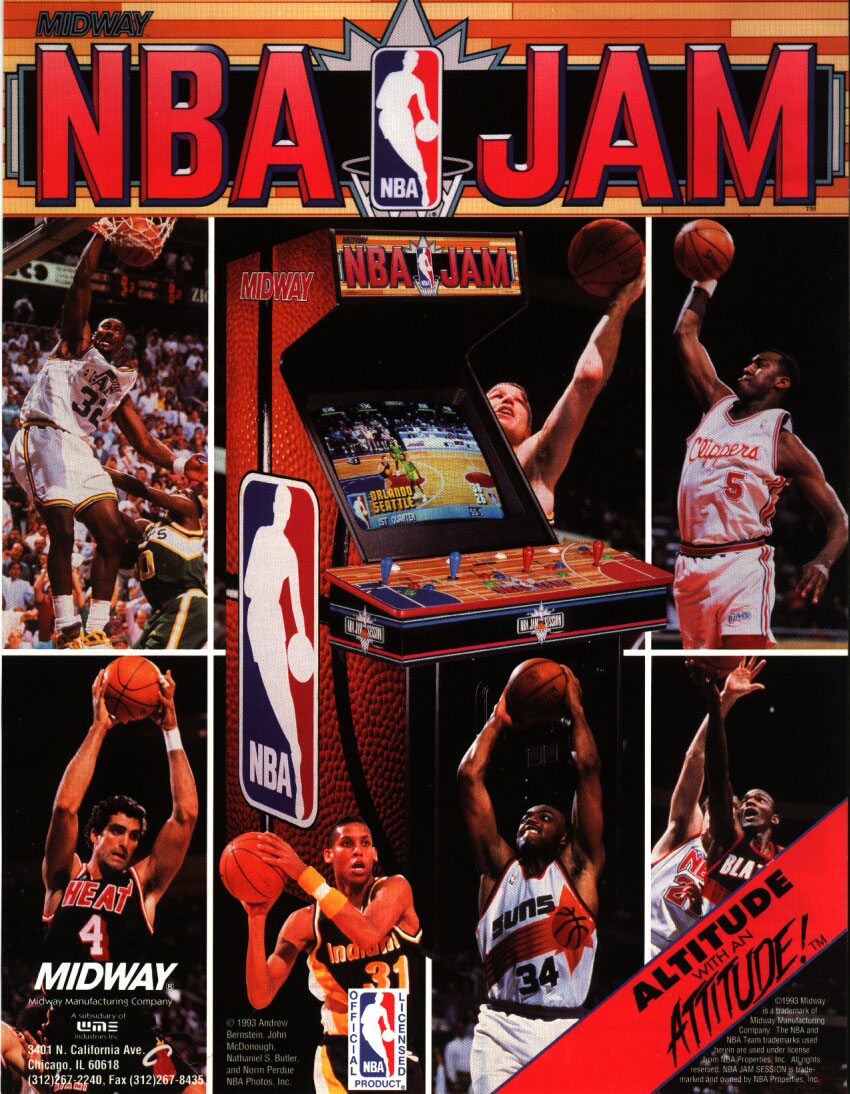 NBA Jam (rev 3.01 04/07/93) flyer