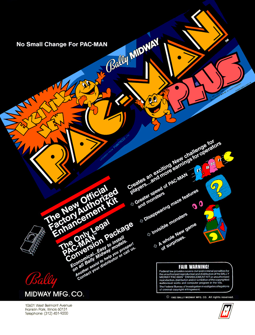 Pac-Man Plus flyer