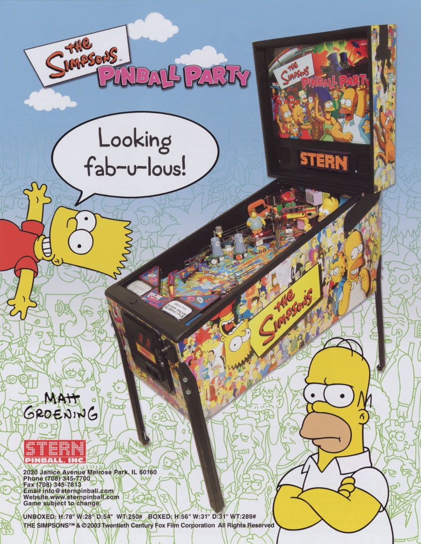 The Simpsons Pinball Party (5.00) flyer