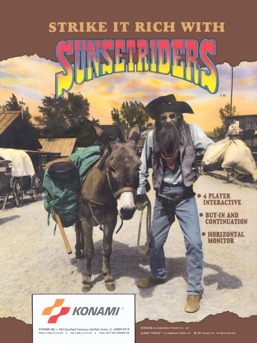 Sunset Riders (4 Players ver EAA) flyer