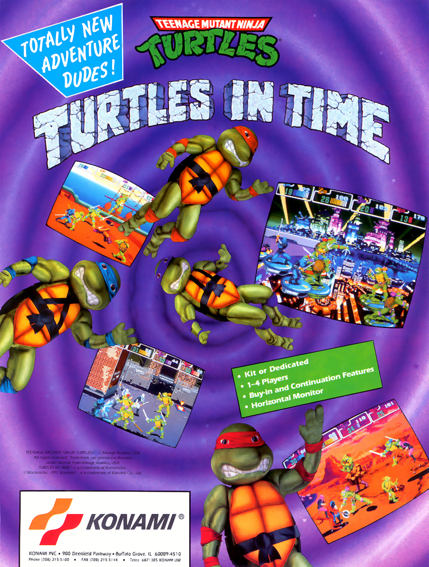 Teenage Mutant Ninja Turtles - Turtles in Time (4 Players ver UAA) flyer