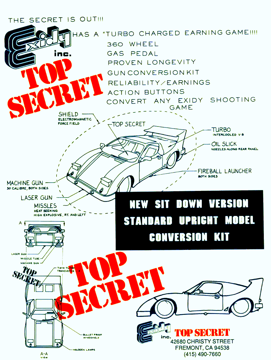 Top Secret (Exidy) (version 1.0) flyer