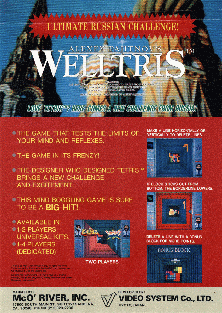 Welltris (World?, 2 players) flyer