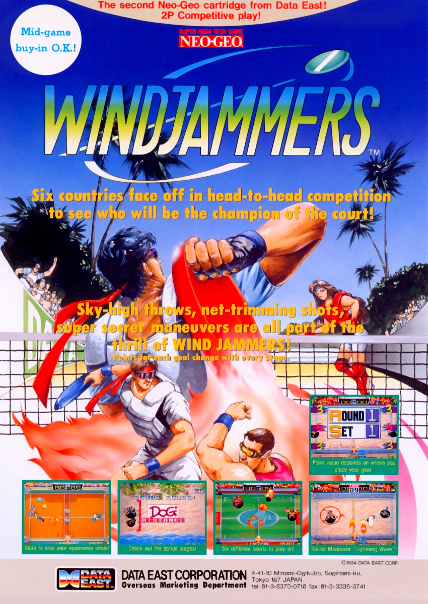 Windjammers / Flying Power Disc flyer