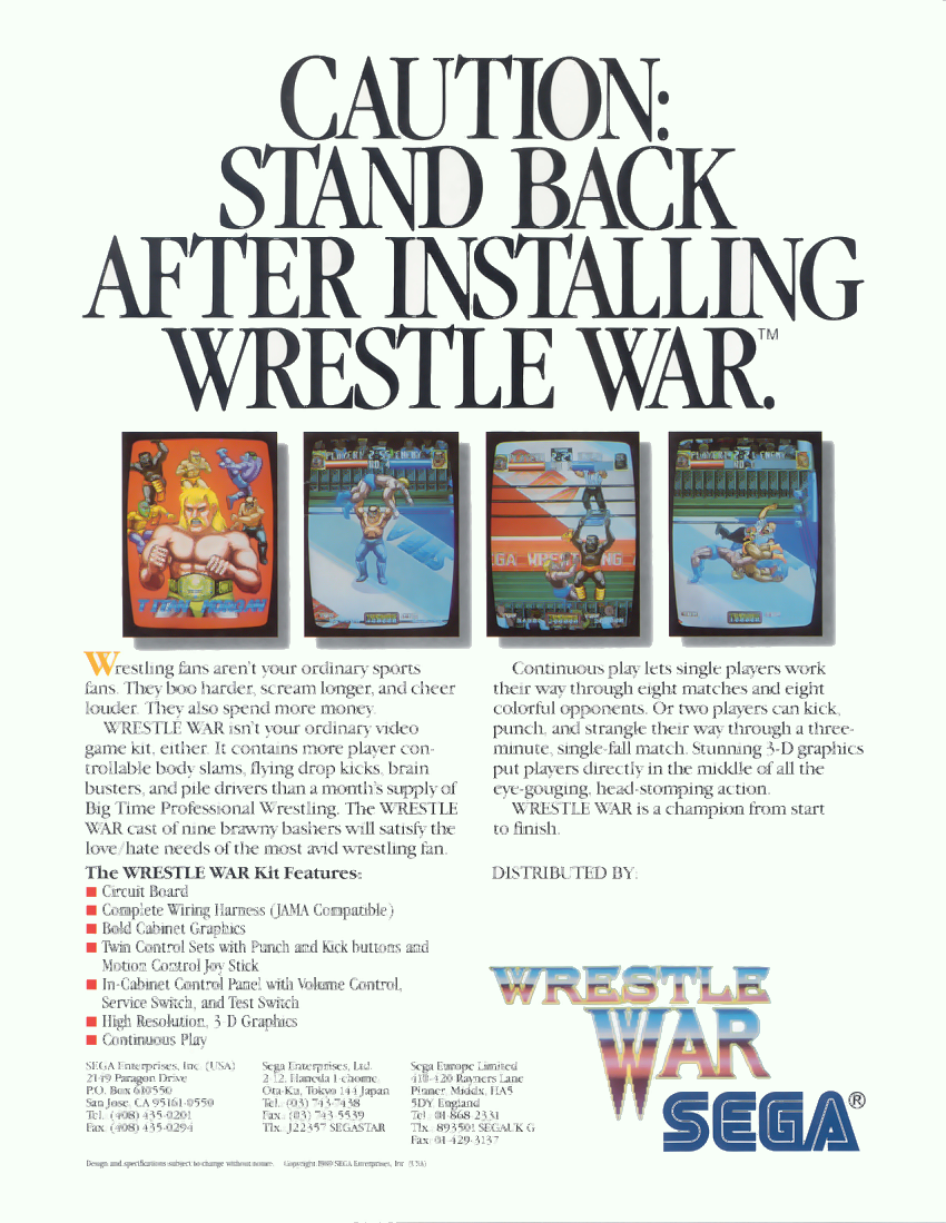Wrestle War (set 3, World) (8751 317-0103) flyer