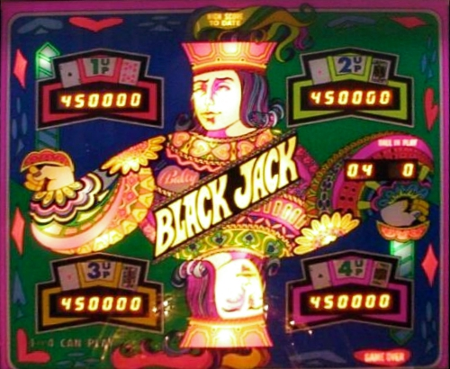 Black Jack (Pinball) Marquee