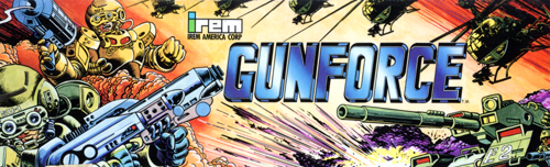 Gunforce - Battle Fire Engulfed Terror Island (World) Marquee
