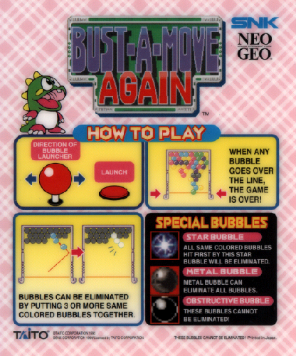 Puzzle Bobble 2 / Bust-A-Move Again Marquee