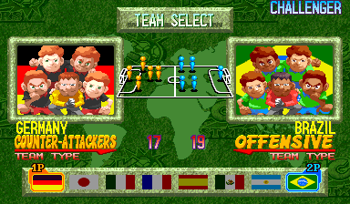 Capcom Sports Club (Euro 971017) select screen