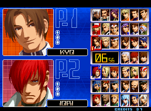 The King of Fighters 2002 (NGM-2650 ~ NGH-2650) select screen