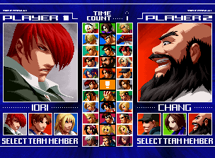 The King of Fighters 2003 (NGM-2710) select screen