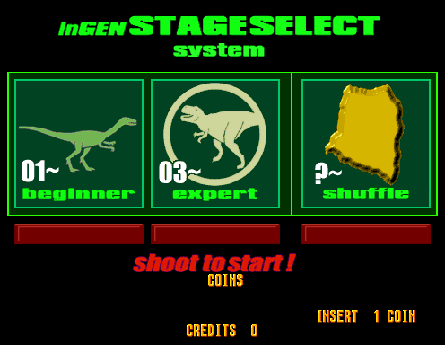 The Lost World (Japan, Revision A) select screen