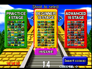 Point Blank 2 (GNB5/VER.A) select screen