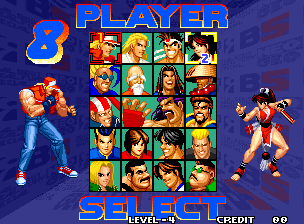 Real Bout Fatal Fury Special / Real Bout Garou Densetsu Special select screen