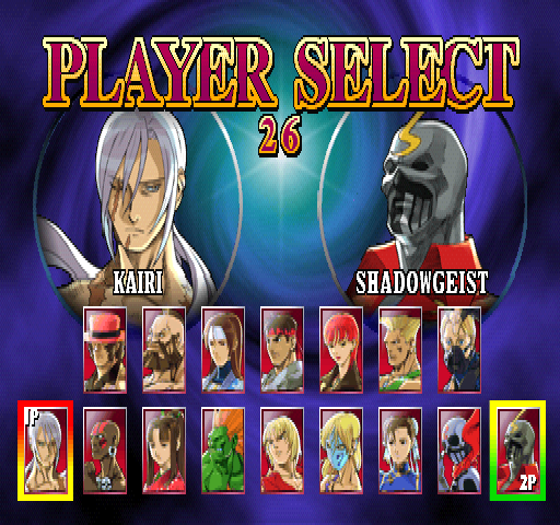 Street Fighter EX2 (USA 980526) select screen