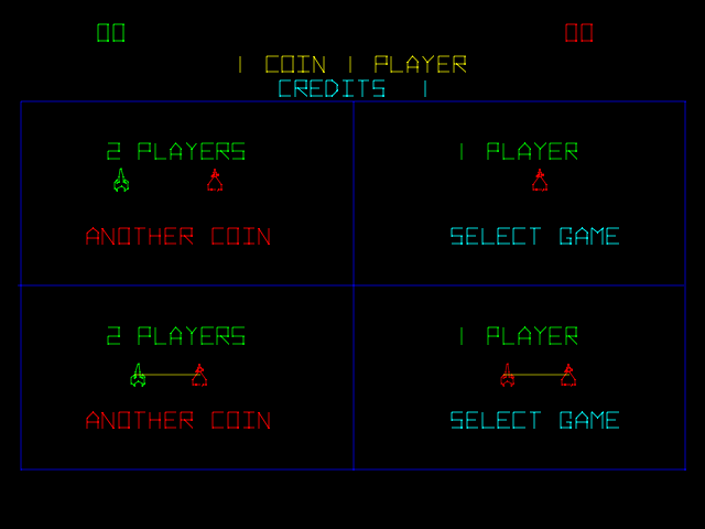 Space Duel (version 2) select screen