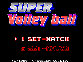 Super Volleyball (Japan) select screen