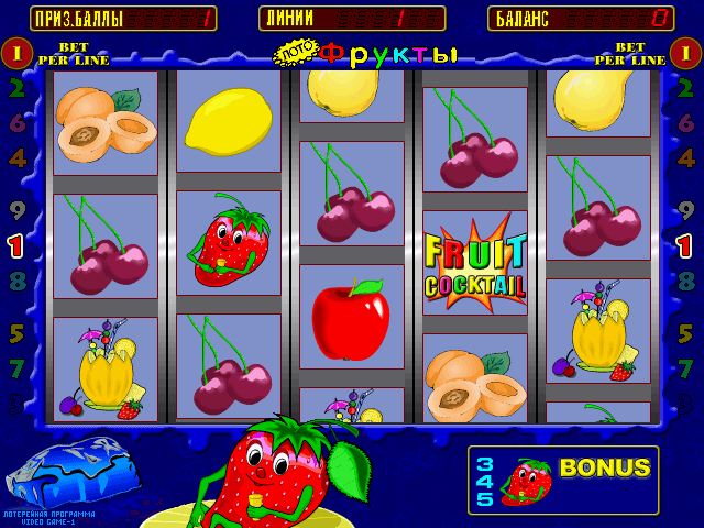 Fruit Cocktail (bootleg, 050118, VIDEO GAME-1 FR01) Screenshot