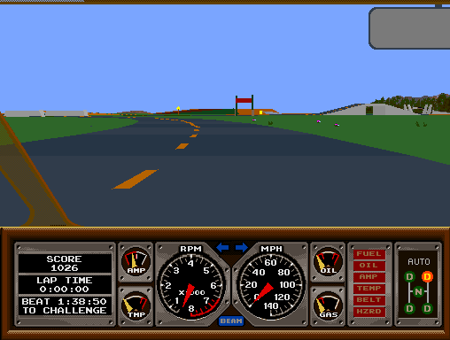 Hard Drivin' (cockpit, rev 7) Screenshot