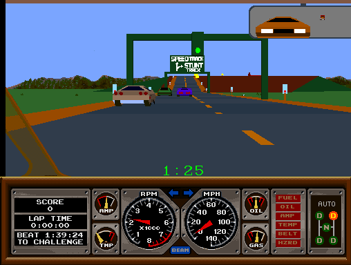 Race Drivin' (cockpit, British, rev 4) Screenshot